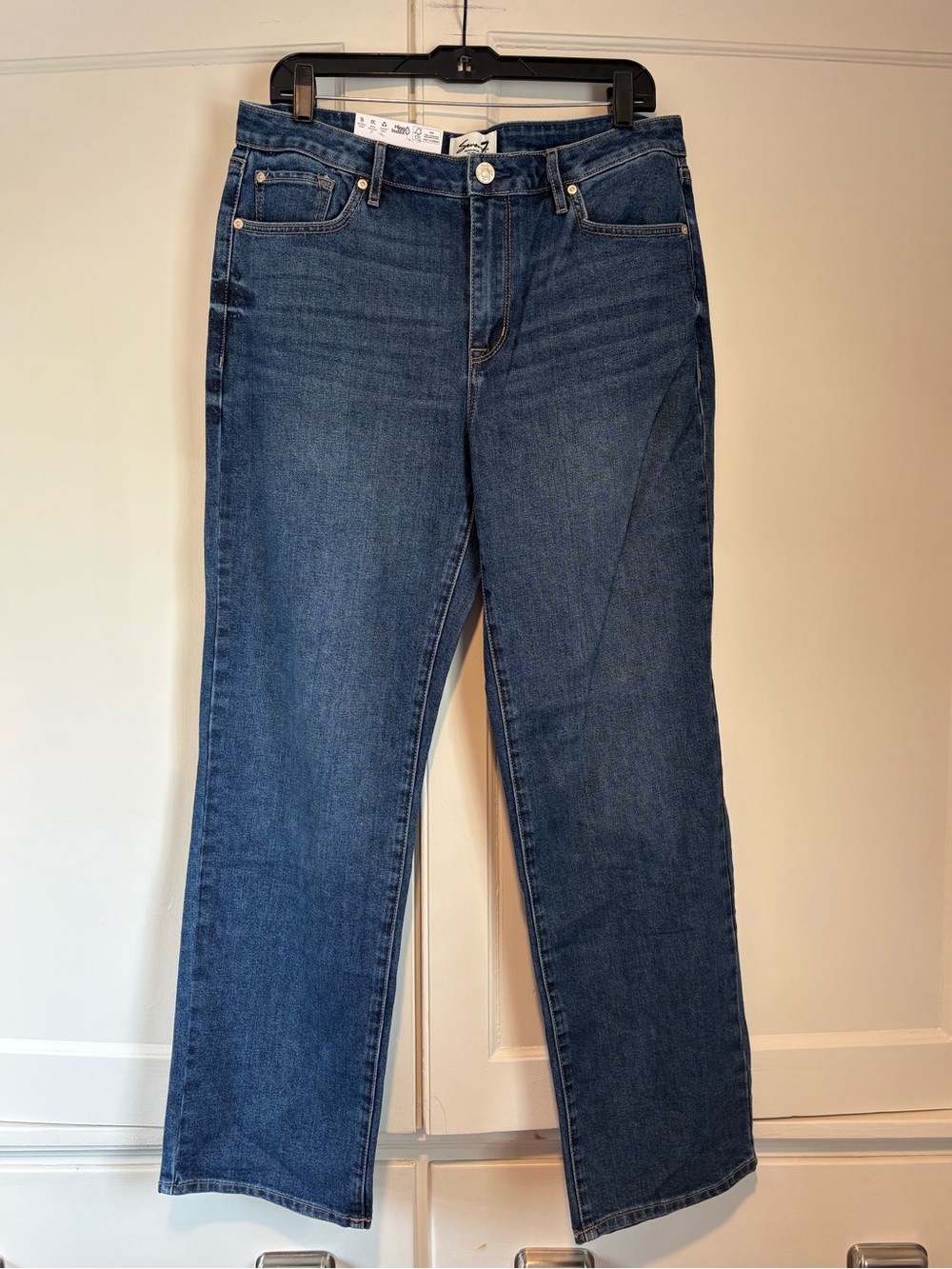 Seven7 Dark Wash Loose Straight Jean.